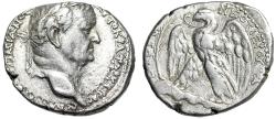Ancient Coins - Vespasian AR Tetradrachm "Eagle" New Holy Year 1 Very Fine