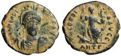 Ancient Coins - Arcadius Nummus "Facing Portrait, Spear and Shield" Antioch