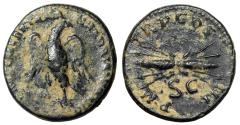 Ancient Coins - Hadrian AE Semis "Eagle & Thunderbolt" Rome Very Fine