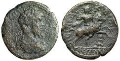Ancient Coins - Septimius Severus AE36  of Ephesos " Horseback, Trampling Enemy" Extremely Rare