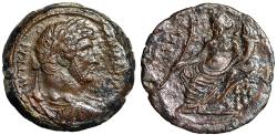 Ancient Coins - Hadrian AE Drachm "Nilus Reclining, Holding Reed" Good Very Fine