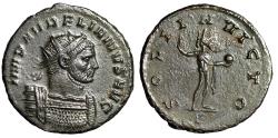Ancient Coins - Aurelian Antoninianus "SOLI INVICTO Sol, Globe" Rome RIC 54 Good VF