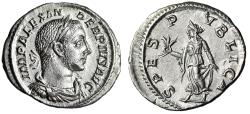 Ancient Coins - Severus Alexander AR Denarius "Spes Walking with Flower" Extremely Fine