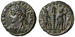 Ancient Coins - Constans I "Portrait left & Soldiers" Aquileia Mint Rare Extremely Fine
