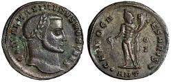 Ancient Coins - Maximinus II as Caesar AE Follis "Genius of the Caesar" Antioch Good Very Fine