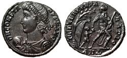 Ancient Coins - Constans I Centenionalis "Emperor, Captive From Hut" Antioch Extremely Fine