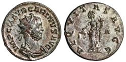 Ancient Coins - Carinus Silvered Antoninianus "Aequitas, Scales" Lyons Extremely Fine