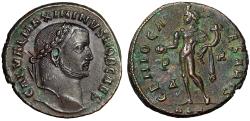 Ancient Coins - Maximinus II Daia As Caesar Follis "GENIO CAESARIS Genius" Alexandria