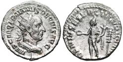 Ancient Coins - Trajan Decius AR Antoninianus "GENIVS EXERC ILLVRCIANI Genius" Extremely Fine
