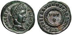 Ancient Coins - Crispus as Caesar Nummus "Votive" Siscia Extremely Fine