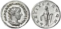 Ancient Coins - Gordian III AR Antoninianus "Laetitia" Mint State Fleur De Coin