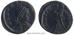 Ancient Coins - ARCADIUS. (AD 383-408) AE4, 1.22g.  Heraclea? SALVS REIPVBLICAE Fantastic portrait.