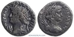 Ancient Coins - NERO. BI Tetradrachm. , 12.64g.  Alexandria, Egypt. Apollo Aktios