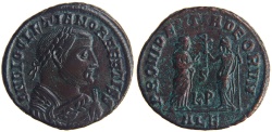 Ancient Coins - DIOCLETIAN. (AD 284-305) Follis, 5.89g.  Alexandria. PROVIDENTIA DEORVM Abdication commemorative