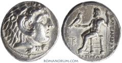 Ancient Coins - ALEXANDER III, The Great. (336-323 BC) Tetradrachm, 17.18g.  Kition. Possible lifetime issue.