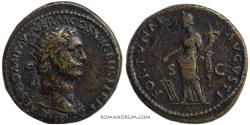 Ancient Coins - DOMITIAN. (AD 81-96) Dupondius, 12.26g.  Rome. From an old collection.