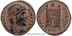 Ancient Coins - CONSTANTINE I, The Great. (AD 306-337) AE3, 2.91g.  Antioch. Original surface dirt.