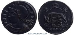 Ancient Coins - VRBS ROMA commemorative. AE 3, 2.15g.  Arles.