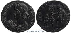 Ancient Coins - CONSTANTIUS II. (AD 337-361) AE2, 3.35g.  Aquileia. Magnificent black patina.