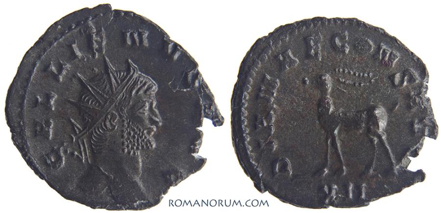 GALLIENUS. (AD 253-268) Antoninianus, 3.31g. Rome. Gazelle