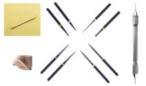 Ancient Coins - 8 Natural Diamond-Dust Pin Special Cleaning kit for ancient bronze coins. Free pin vise, et al.