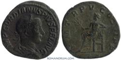 Ancient Coins - GORDIAN III. (AD 238-244) Sestertius, 20.43g.  Rome. Olive patina.