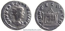Ancient Coins - VALERIAN II. (AD 256-58) Antoninianus, 3.24g.  Rome CONSECRATIO Scarce. 