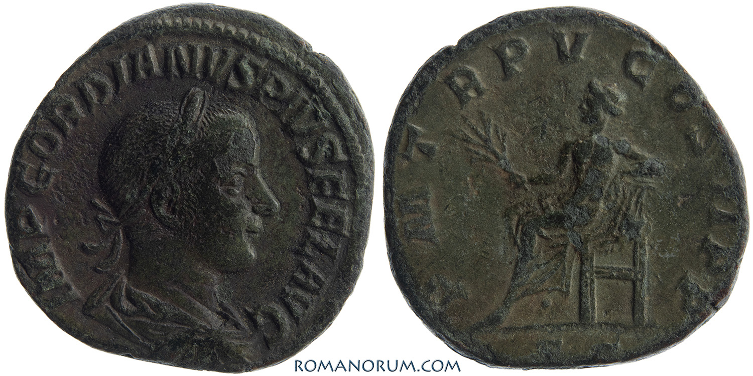 古代コイン ローマ帝国 ゴルディアヌス3世 AEセステルティウス