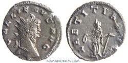 Ancient Coins - GALLIENUS. (AD 253-68) Antoninianus, 2.88g.  Mediolanum. LAETITIA AVG