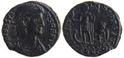Ancient Coins - CONSTANS. (AD 337-350) AE3, 1.42g.  Thessalonica. FEL TEMP REPARATIO.