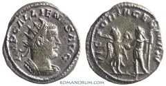 Ancient Coins - GALLIENUS. (AD 253-268) Antoninianus, 2.93g.  Antioch. VICTORIA GERMAN