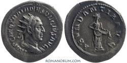 Ancient Coins - TRAJAN DECIUS. (AD 249-251) Antoninianus, 3.42g.  Rome. Toned, large flan. Magnificent portrait.