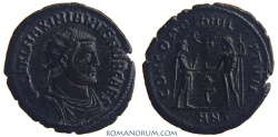 Ancient Coins - GALERIUS. (AD 293-311) Antoninianus, 2.68g.  Antioch. CONCORDIA MILITVM Wonderful Black Patina.