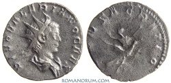 Ancient Coins - VALERIAN II. (AD 256-58) Antoninianus, 1.78g.  Rome CONSACRATIO Used to be rare.