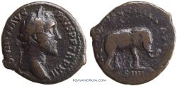 Ancient Coins - ANTONINUS PIUS. (AD 138-161) As, 9.87g.  Rome. Elephant