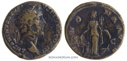 Ancient Coins - ANTONINUS PIUS. (AD 138-161) Dupondius, 12.55g.  Rome. Not common for this type.