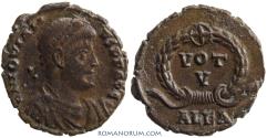Ancient Coins - JOVIAN. (AD 363-364) AE 3, 3.54g.  Only Alexandria type. Bold reverse, thick flan, dark metal patina.
