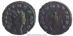 Ancient Coins - GALLIENUS. (AD 253-268) Antoninianus, 2.90g.  Rome. FORTVNA REDVX Clashed dies (restruck brockage)