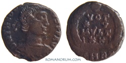 Ancient Coins - THEODOSIUS I. (AD 378-395) AE4, 1.41g.  Rome. Scarce VOT XV