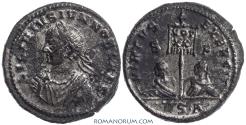 Ancient Coins - LICINIUS II. (AD 317-324) AE 3, 3.11g.  Thessalonica. Rather rare. Small bust.