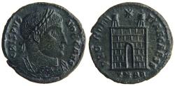 Ancient Coins - CRISPUS. (AD 317-326) AE3, 2.64g.  Arles. PROVIDENTIAE CAESS With Constantine's bust.