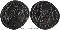 Ancient Coins - MAXENTIUS. Follis, 6.42g.  Ostia. The two most important Roman sets of twins, together in one coin.
