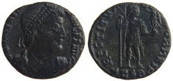 Ancient Coins - VALENTINIAN I. (AD 364-375) AE3, 2.48g.  Thessalonica. RESTITVTOR REIP
