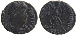 Ancient Coins - VALENS. (AD 364-378) AE3, 2.40g.  Thessalonica. Perhaps re-engraved reverse die.