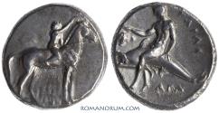 Ancient Coins - CALABRIA, TARENTUM. AR Nomos, 7.88g.  Tarentum