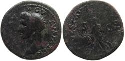 Ancient Coins - AUGUSTUS. Dupondius, 12.08g.  Rome. Scarce restitution issue by Titus.
