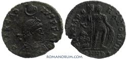 Ancient Coins - ARCADIUS. (AD 383-408) AE2, 3.45g.  Heraclea. Hand from above crowing emperor.