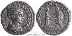 Ancient Coins - PLAUTILLA. (Wife of Caracalla.) Denarius, 3.35g.  Rome. Deep toning