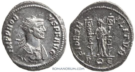 Probus, 276-282 AD, Silvered Antoninianus, Fides Militum, struck