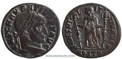 Ancient Coins - MAXENTIUS. (AD 306-312 ) Follis, 6.83g.  Ostia. Wonderful strike. Silvering extant.